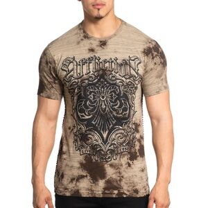 NWOT Affliction Precision T-Shirt Tobacco Crystal